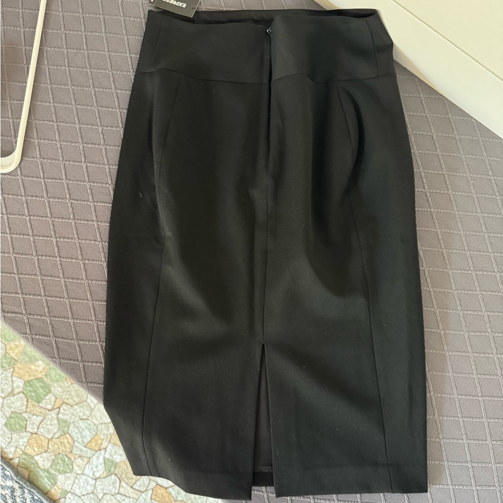 Express Classic Black Midi Skirt, Women’s 2 - Picture 4 of 6